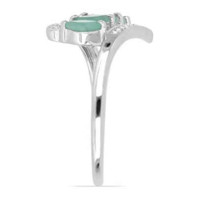 BUY NATURAL EMERALD MULTI STONE STYLISH RING IN 925 SILVER